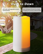 Homemory Solar Candles Outdoor Waterproof, Dusk to Dawn Sensor, 3"x4"5" 6" - Image 3