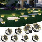 Solar Ground Lights Outdoor, 8 Pack Solar Lights Outdoor Warm White by Unknown