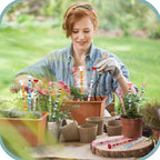 Tigeen 236 Pcs Garden Stake DIY Fairy Wand Plant Stake, Ceramic Rose Heart - Image 5