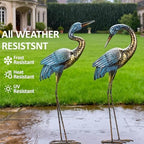 Natelf Outdoor Garden Crane Statues Blue Heron for Lawn Yard Decor - Image 3