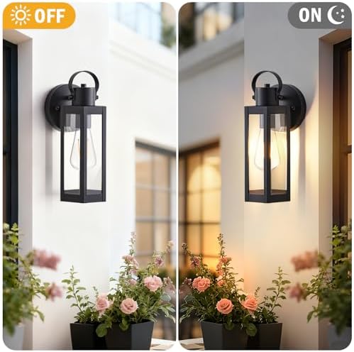 EJIAXIN 2 Pack Exterior Lighting Fixtures, 13" Black Outdoor Wall Light - Image 4