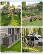 Garden Fence Animal Barrier with Gate 32in(H) x23ft(L) - Image 5