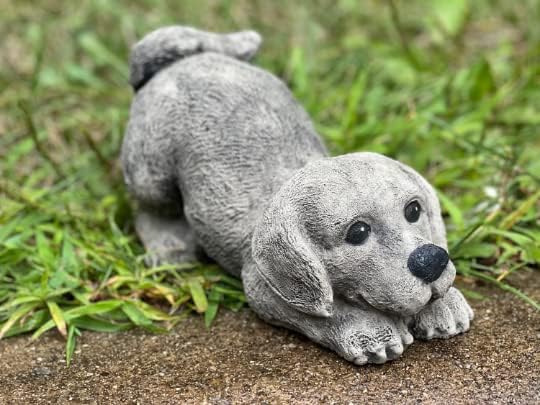 Cocker Spaniel Dog Figurine Outdoor Sculpture Pet Memorial Stone Concrete Garden Statue for pet Lovers Gift Backyard Decor - Image 6