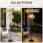 Solar Outdoor Floor Lamp with Rattan Shade, 3 Height Options - Image 2