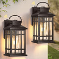 Exterior Lighting Fixtures, Oil Rubbed Bronze Dusk to Dawn Outdoor Light, 100% Aluminum Outdoor Porch Lights Wall Mount, Waterproof Exterior Wall Sconce for Patio, 2-pack Outside Garage Lantern by OPAXIS
