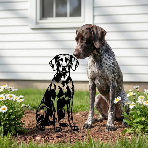 Dog Metal Garden Stake - Weatherproof Dog Silhouette Yard Art, Decorative Outdoor Sign for Lawn & Patio, Heartfelt Gift for Treeing Walker Coonhound Lovers(Sit,14") - Image 4
