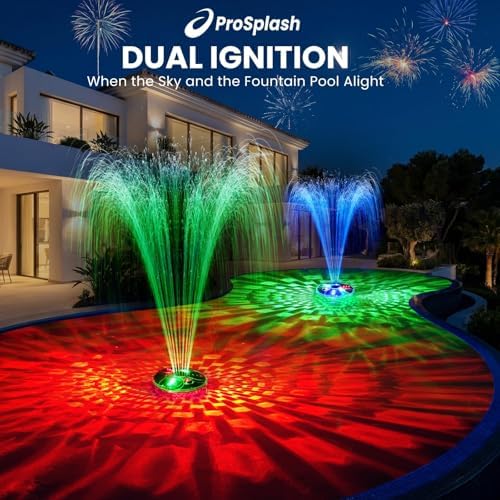 Upgraded Pool Fountain with Remote,Floating Pool Fountain with Lights-Blue - Image 7