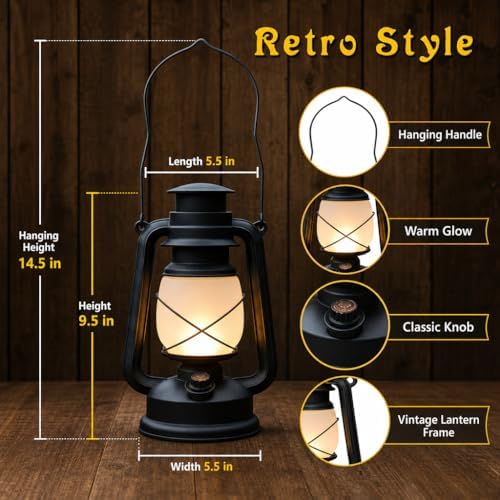 Wallsky Battery Operated Lanterns Decorative Indoor with Remote Control - Image 2