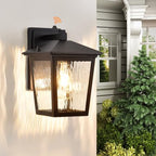 Dusk to Dawn Outdoor Wall Sconce, Black Exterior Wall Lantern Light - Image 6
