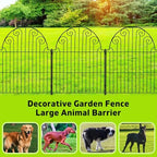 Garden Fence 5 Panels, 36 in H Above Ground, No Dig Metal Fence - Image 3