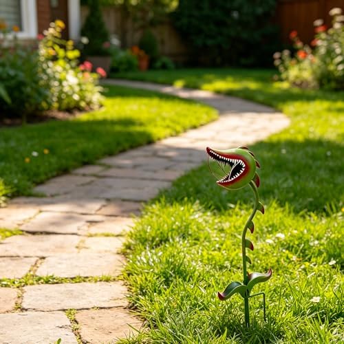 Metal Carnivorous Plant Garden Stake Halloween Decor - Image 2