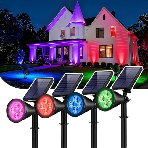 InnoGear 4 Solar Lights Outdoor for Halloween Christmas Xmas, 4 Colors by InnoGear