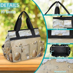Starfish Beach Garden Tool Bag, Garden Tote Storage Bag with 10 Pockets, Indoor and Outdoor Seashell Hawaiia Tropical Gardening Tool Organizer for Women Men - Image 5