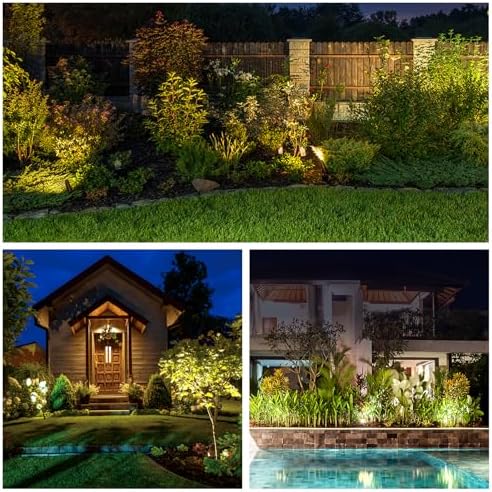 GKOLED Low Voltage Solid Brass LED Spotlight with MR8 Bulb, Outdoor Waterproof Landscape Lighting, Adjustable Uplights with Stake for House Garden Trees Lawn Patio Yard Fence, 3W 12V 180LM 2700K - Image 5