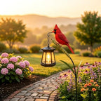 Cardinal Solar Light—A Beautiful Garden Light that Feels Full of Life, Metal Stake Yard Garden Decor Art Figurine Waterproof LED Lights Gifts for Mom Grandma Women for Patio Lawn Porch (2pc) - Image 2