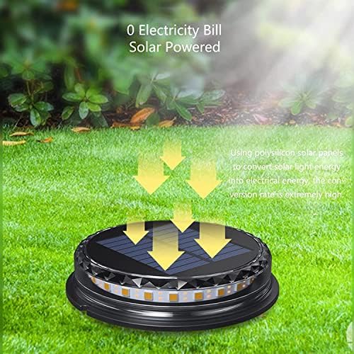 Solar Ground Lights Outdoor, Flat Yard Lights with 17 Led, Outdoor Waterproof Disc Landscape Lights for Patio Lawn Yard Deck Walkway, Multicolor, 4 Pack - Image 3