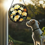 Ginkgo Leaves Stained Glass Window Hanging Suncatcher Gifts for Women 12" - Image 3