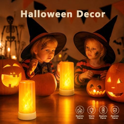 2PCS LED Flame Light, USB Rechargeable Flame Lamp with Remote & Timer - Image 5
