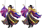 Handmade Stained Glass Wind Spinner, Dancing Lady Window Suncatcher,Model A by Unknown