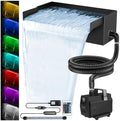 Pond Waterfall Kit with 600GPH Pump & 8-inch 304 Stainless Steel Spillway by Vcraze