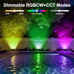 Smart Flood Light Outdoor, RGBCW 360W, IP66, WiFi APP & RF Remote - Image 4