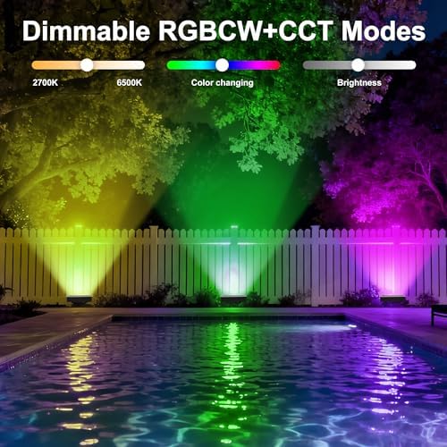 Smart Flood Light Outdoor, RGBCW 360W, IP66, WiFi APP & RF Remote - Image 4