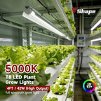 T8 Grow Light for Indoor Plants, 4FT, 42W, 5000K, 2 Pack, Linkable - Image 2