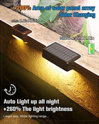 VOLISUN Solar Deck Lights Outdoor 4 Pack, 1800mAh Long Lighting Time - Image 5