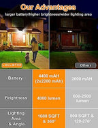 Solar Outdoor Lights - 4000Lm 268 LED Motion Sensor Lights Outdoor, IP65 Waterproof Led Security Lights Bright Solar Wireless Flood Wall Lights with 3 Optional Modes and 4 Wide Angle (2 Pack) - Image 2