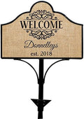 GiftsForYouNow Welcome Personalized Magnetic Yard Sign Set by GiftsForYouNow