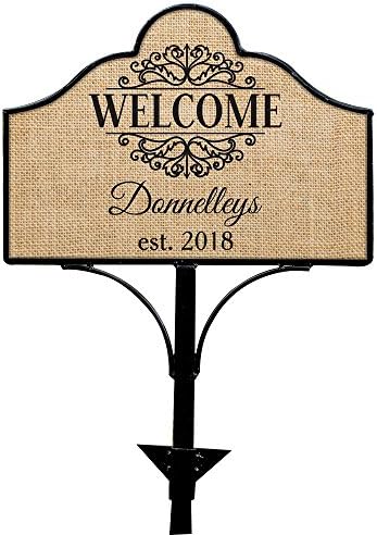 GiftsForYouNow Welcome Personalized Magnetic Yard Sign Set by GiftsForYouNow