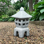OLOMA Stone Oki Gata Japanese Lantern Garden Statue Asian Concrete Pagoda Handcrafted Ornament Asian Landscape Decor Zen Patio Lawn Yard Shrine Accent - Image 5