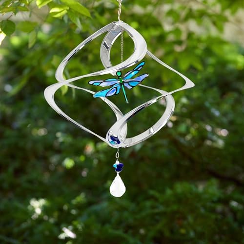 Red Carpet Studios The Original Helix Cosmix Spinner Stainless Steel and Crystal Geo, 17.5 Inches, Dragonfly - Image 2