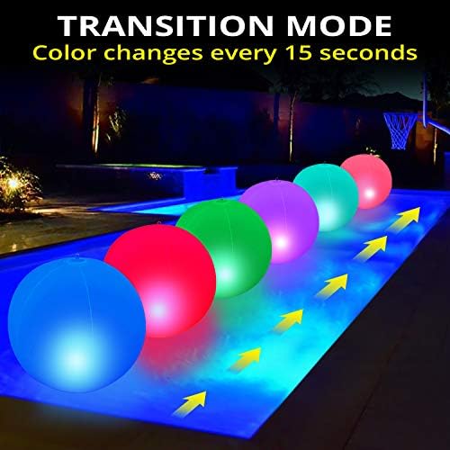 ALTZ Floating Pool Lights Solar Powered 15", Poll Lights to Turn Your Pool into a Wonderland-Beautiful Bright Colors, Pool Balls Lights, Color-Cycle- Watreproof-Led Pool Lights (Pack of 2) - Image 2