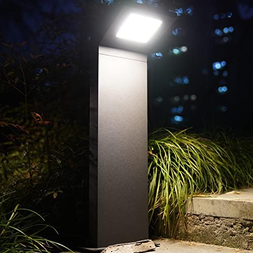 Landscape Lighting Outdoor Pathway LED Lights Modern Garden Lights Decorative Bollard Lamp IP54 Waterproof for Driveway Walkway Patio Lawn 5W 320Lm 27.6In 120V Wired - Image 7
