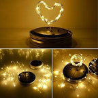 Solar Mason Jar Lantern Light, 3 Pack 20 Led String Starry Hanging Lamp, Fairy Firefly Lights Kit for Patio Garden Wedding Table Decor with Mason Jar & Hanger - Image 3