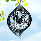 Personalized Wind Spinner Sublimation Hummingbird Custom Name Flowers Metal Art Laser Cut Design 3D Decor for Garden Yard Outdoor Indoor Lawn Patio Porch Birds Lover Presents (Squirrel) by Handmadetneonsign