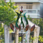 DREAMYSOUL Large Wind Spinner Outdoor, 92.5" Metal Tulip Wind Mills, 360 Degrees Rotating Kinetic Wind Sculptures & Spinners for Home Lawn Backyard Patio Garden Decor Yard Art - Image 2