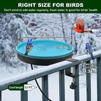 Heated Bird Bath for Outdoors for Winter, 3 Easy Ways to Mount Detachable Bird Bath Bowl, 75W Heated Bird Baths with Thermostatically Controlled for Garden Yard Patio Lawn, Blue - Image 2