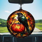 Pumpkin and Raven Acrylic Suncatcher - Image 5
