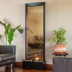 Alpine Corporation 72" Bronze Mirror Waterfall Fountain with LED Lights - Image 2
