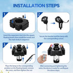 Pond Fountain Aerator, With 4 RGB Lights 1HP 110V Floating Fountain Pump - Image 5