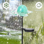 Afirst Solar Garden Stake Light, Hand Blown Glass Turtle for Yard Decor - Image 5