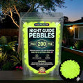Colorful Glow-in-the-Dark Garden Stones, Night Guide Pebbles Solar Glowing Rocks for Landscaping Walkways Aquariums,5 Hour Glow Weatherproof Resin Luminous Stepping Stones (1200, Yellow) by Unknown