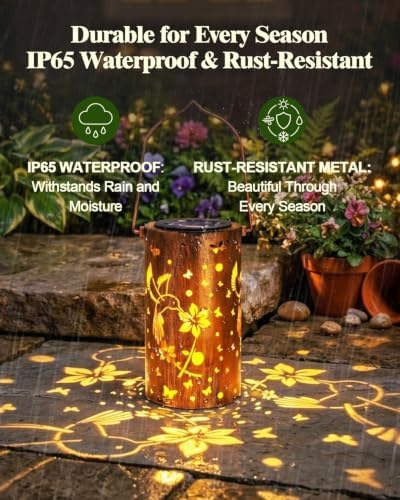 DIBIEECN Birthday Gifts for Women, Solar Lanterns, Hummingbirds, 1 Pack - Image 5