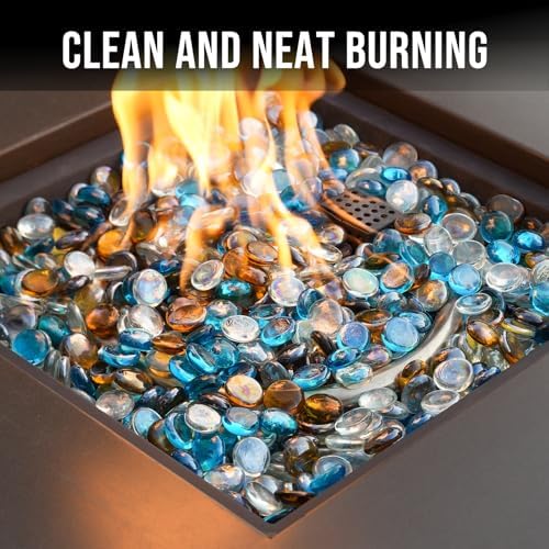 Skyflame 10-Pound Blended Fire Glass Beads for Fire Pit Fireplace - Image 3