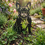 Dog Metal Garden Stake - Weatherproof Dog Silhouette Yard Art, Decorative Outdoor Sign for Lawn & Patio, Heartfelt Gift for Soft French Bulldog Lovers(Jump,10") - Image 2