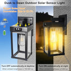 Solar Wall Lights Outdoor Waterproof with 3 Lighting Modes & Motion Sensor - Image 2