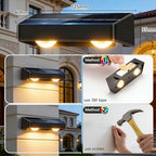 6 Pack Solar Lights Outdoor Waterproof, Color Changing Solar Fence Deck Step Flood Lights, Warm White & RGBCW 11 Color, IP65 Waterproof Garden Lights for Outside Backyard Yard Step Patio - Image 5