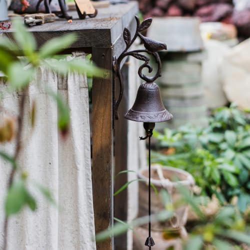 European Style Cast Iron Wall Mounted Dinner Bell for Rustic Door Decor - Image 4